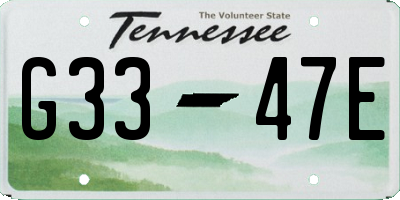 TN license plate G3347E