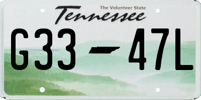 TN license plate G3347L
