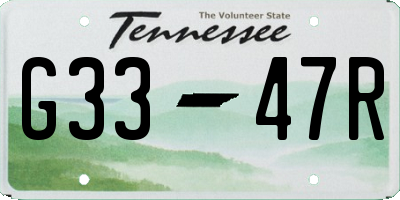 TN license plate G3347R
