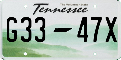 TN license plate G3347X