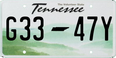 TN license plate G3347Y