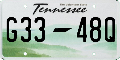 TN license plate G3348Q