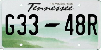 TN license plate G3348R