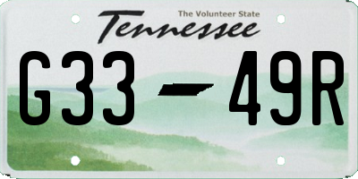 TN license plate G3349R