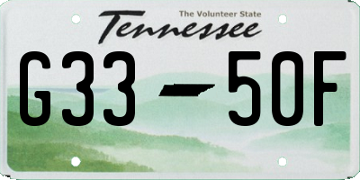 TN license plate G3350F