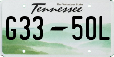 TN license plate G3350L