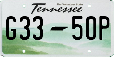 TN license plate G3350P