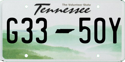 TN license plate G3350Y