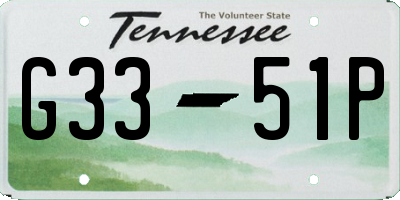 TN license plate G3351P