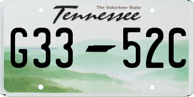 TN license plate G3352C