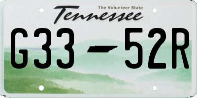 TN license plate G3352R