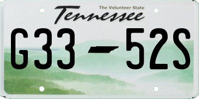 TN license plate G3352S