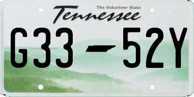 TN license plate G3352Y