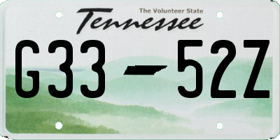 TN license plate G3352Z