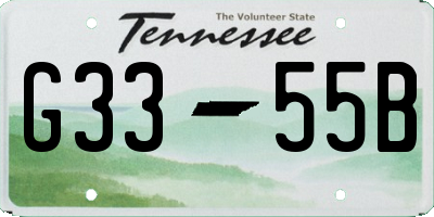 TN license plate G3355B