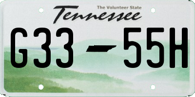 TN license plate G3355H