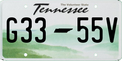 TN license plate G3355V