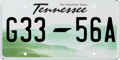 TN license plate G3356A