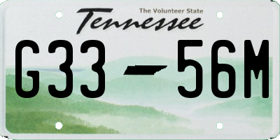 TN license plate G3356M