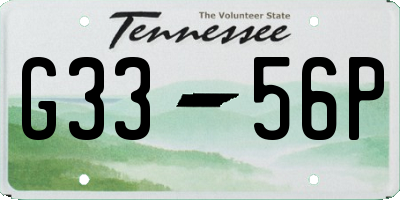 TN license plate G3356P