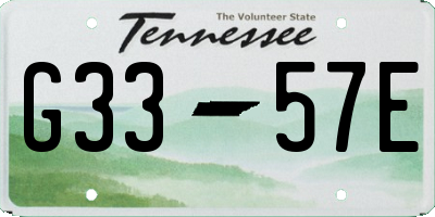TN license plate G3357E
