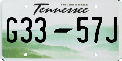 TN license plate G3357J