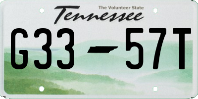 TN license plate G3357T