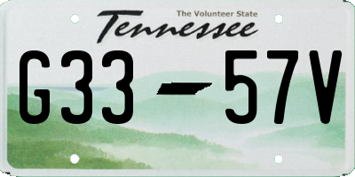TN license plate G3357V