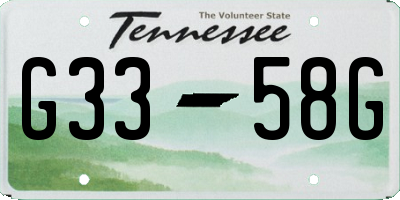 TN license plate G3358G