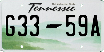 TN license plate G3359A