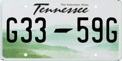 TN license plate G3359G