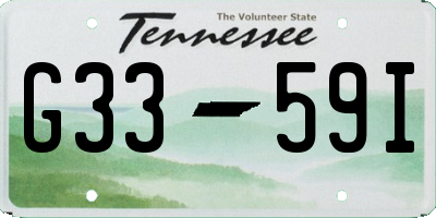 TN license plate G3359I