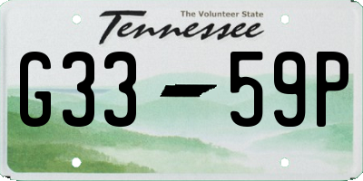 TN license plate G3359P