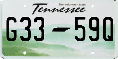 TN license plate G3359Q