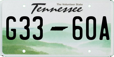 TN license plate G3360A