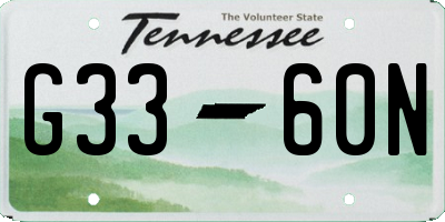 TN license plate G3360N