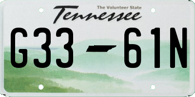 TN license plate G3361N