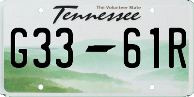 TN license plate G3361R