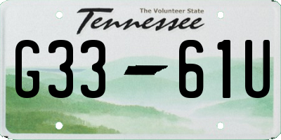 TN license plate G3361U