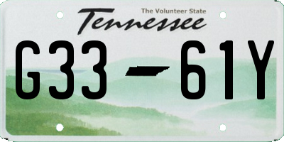 TN license plate G3361Y