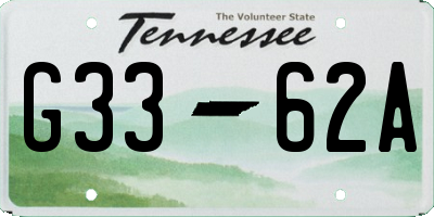 TN license plate G3362A