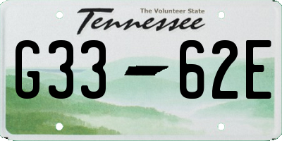 TN license plate G3362E