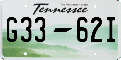 TN license plate G3362I