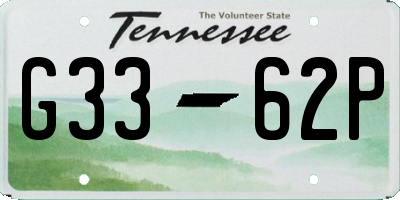 TN license plate G3362P