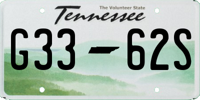 TN license plate G3362S
