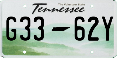 TN license plate G3362Y