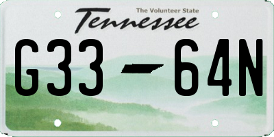 TN license plate G3364N