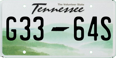TN license plate G3364S