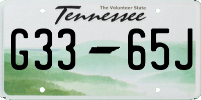 TN license plate G3365J