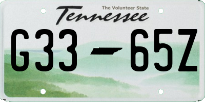 TN license plate G3365Z